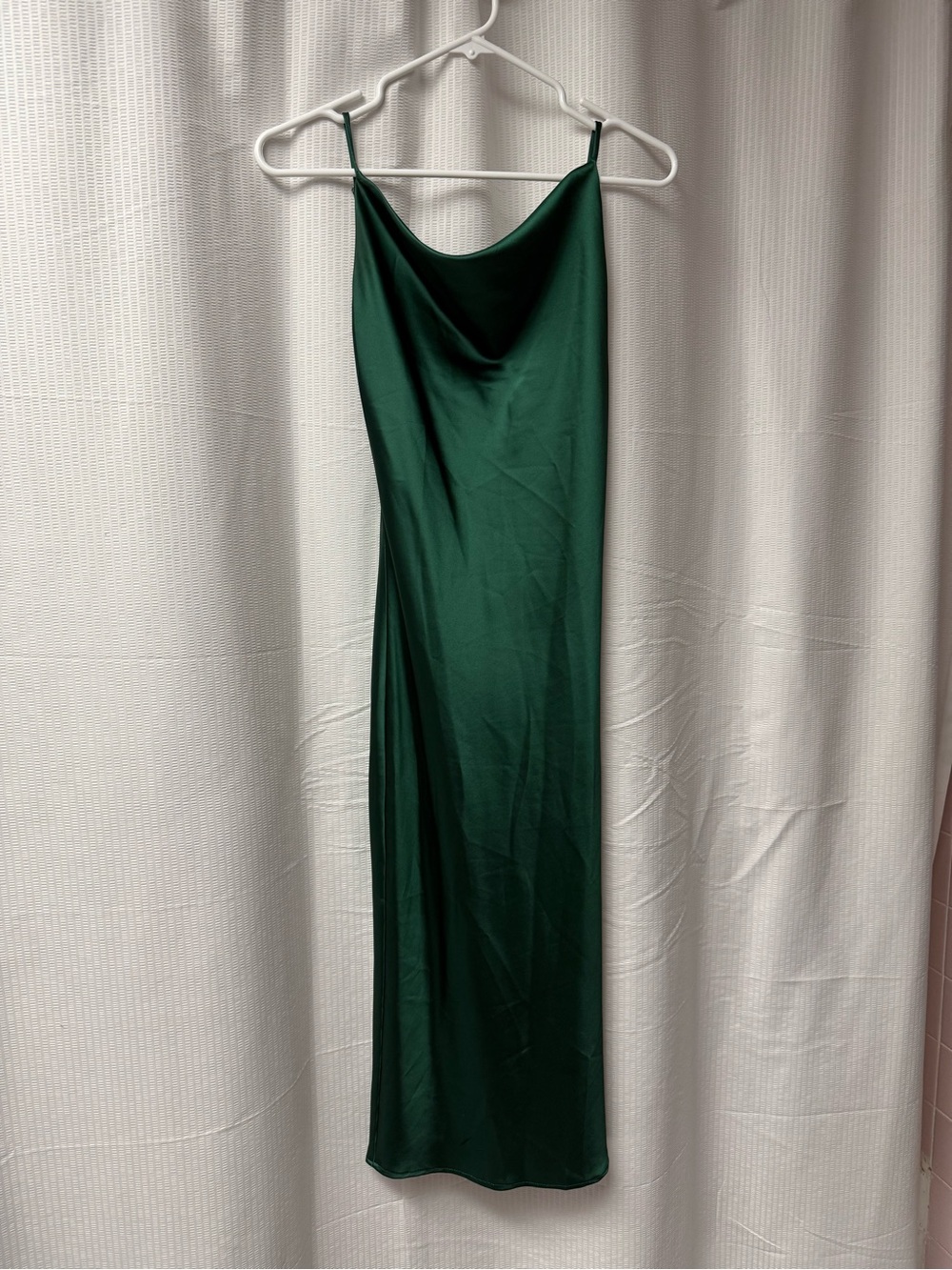 Green Satin Dress